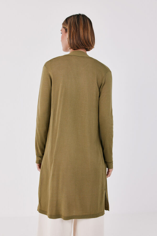 Cortefiel Fine knit jacket Green