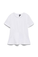 Vero Moda T-shirt de manga curta com pin&ccedil;as Branco