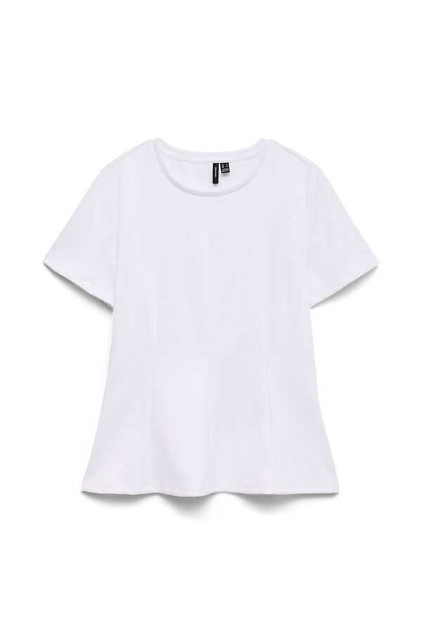 Vero Moda T-shirt de manga curta com pin&ccedil;as Branco