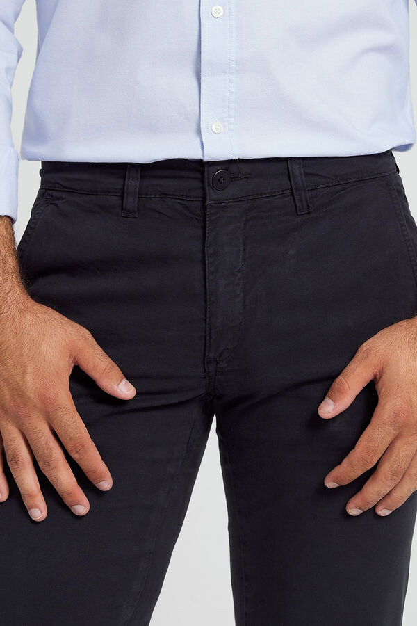 Silbon Casual navy blue chinos Navy