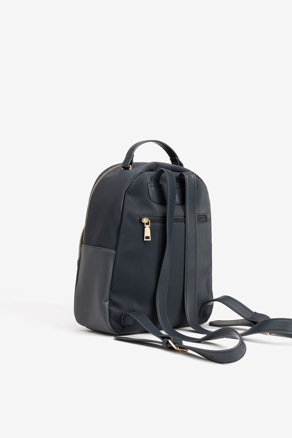 Vilanova Mochila com efeito de couro Azul