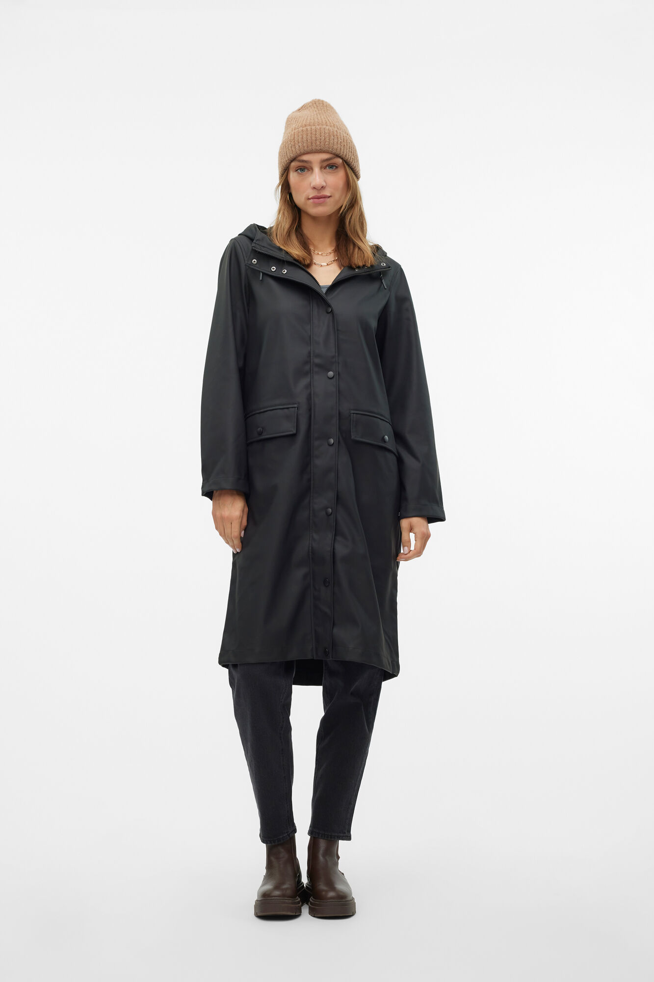 Vero Moda Chubasquero midi con capucha