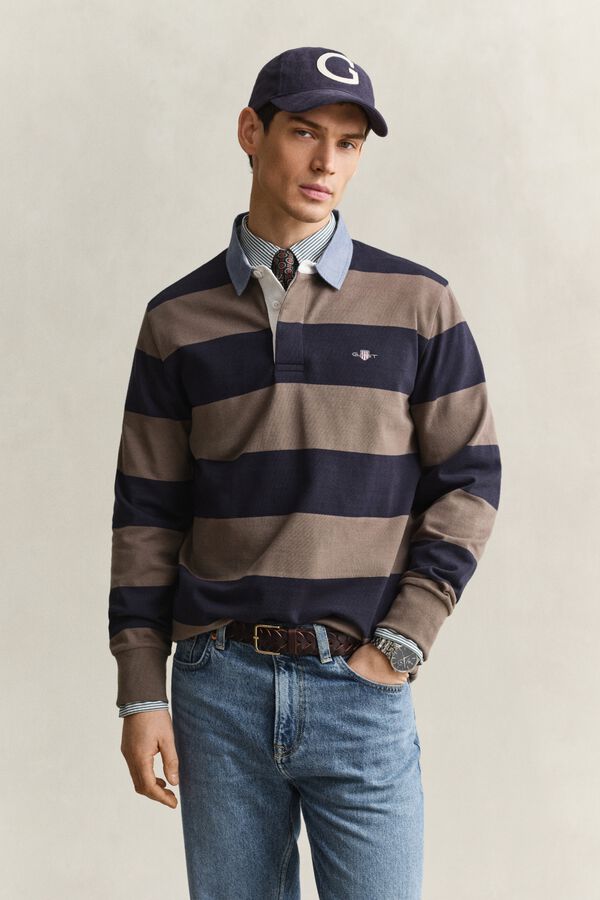 Gant Polo rugby cl&aacute;ssico Tostado