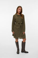 Vero Moda Curve Vestido curto de veludo cotelê plus size Verde