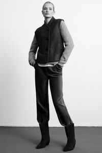 Cortefiel Calças femininas de veludo larga