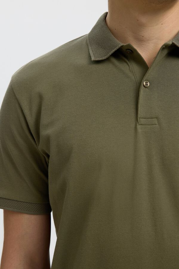 Selected Polo b&aacute;sico em piqu&eacute; Verde