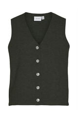 Vila Malha de colete com bot&otilde;es de joia Verde