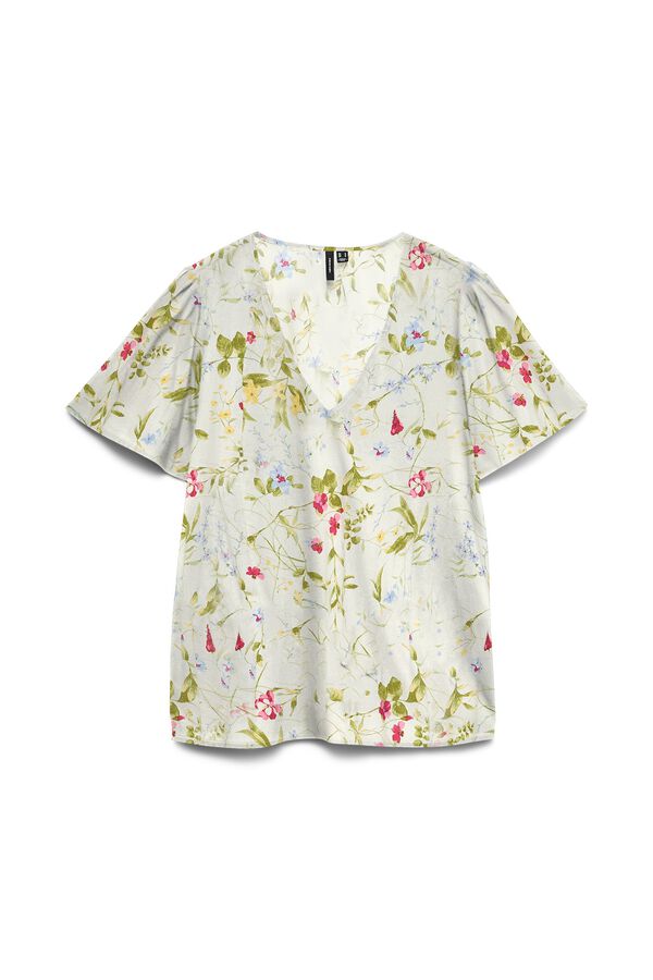 Vero Moda Blusa em viscose estampada Tostado
