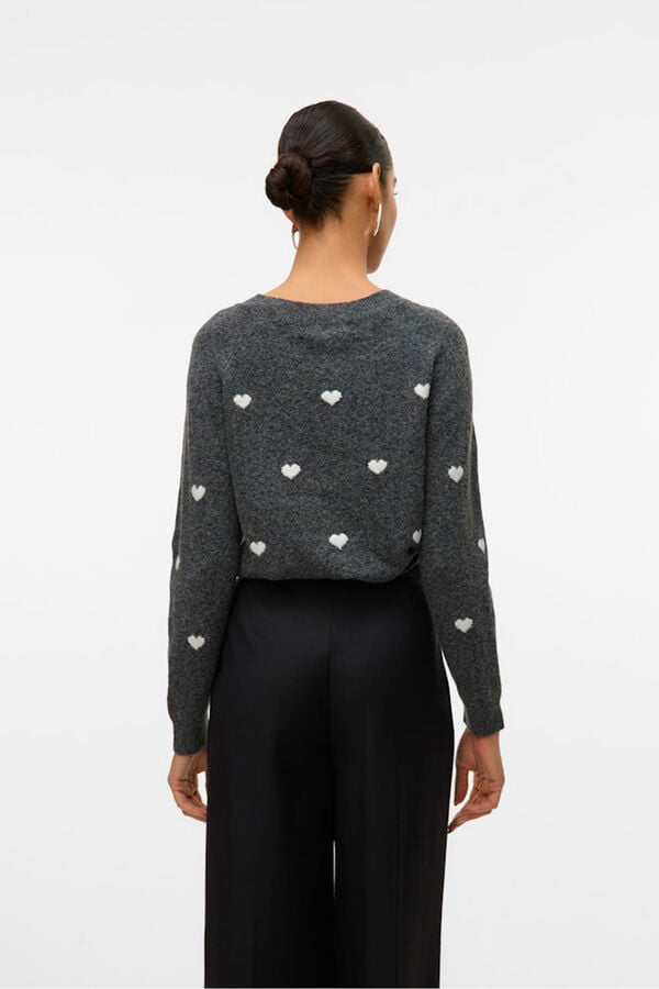 Vero Moda Camisola de gola redonda Cinzento