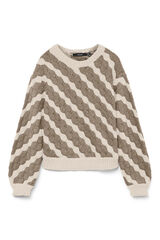 Vero Moda Camisola de malha com efeito geométrico Cinzento