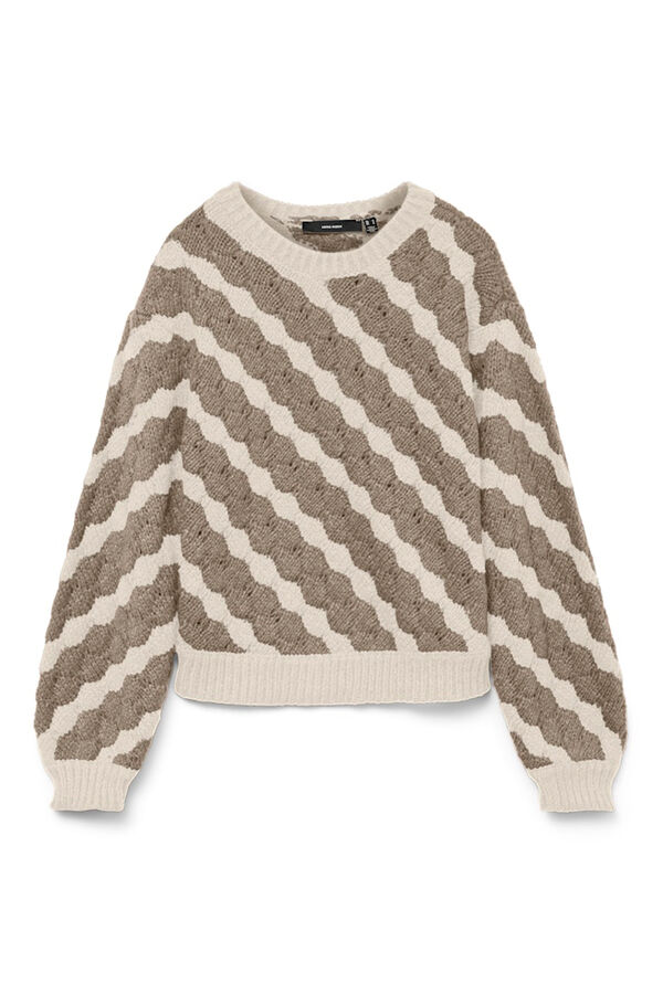 Vero Moda Camisola de malha com efeito geométrico Cinzento
