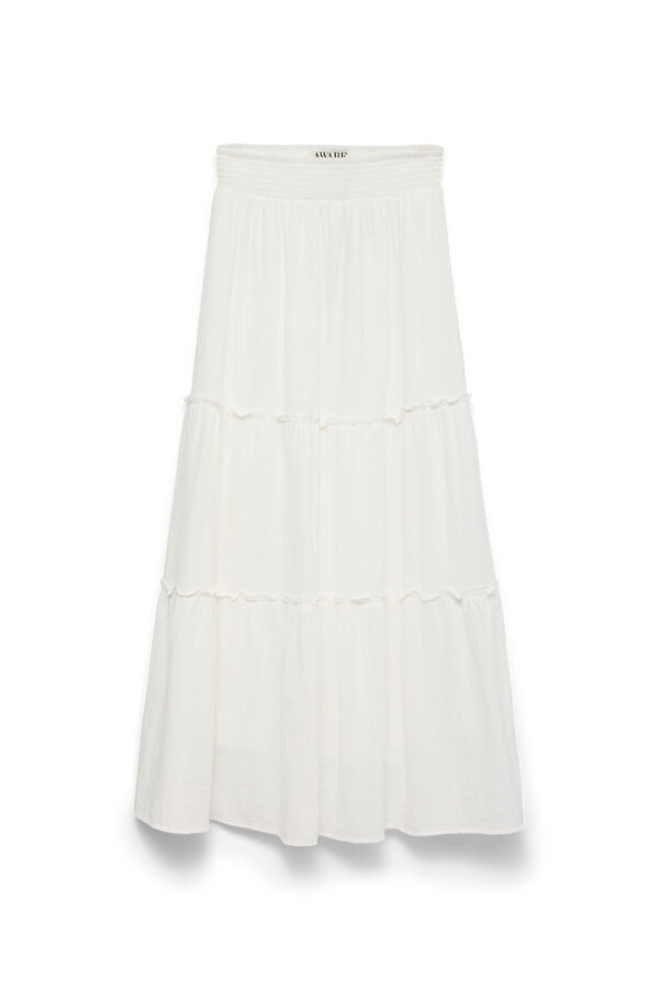 Vero Moda Saia comprida com folhos Branco