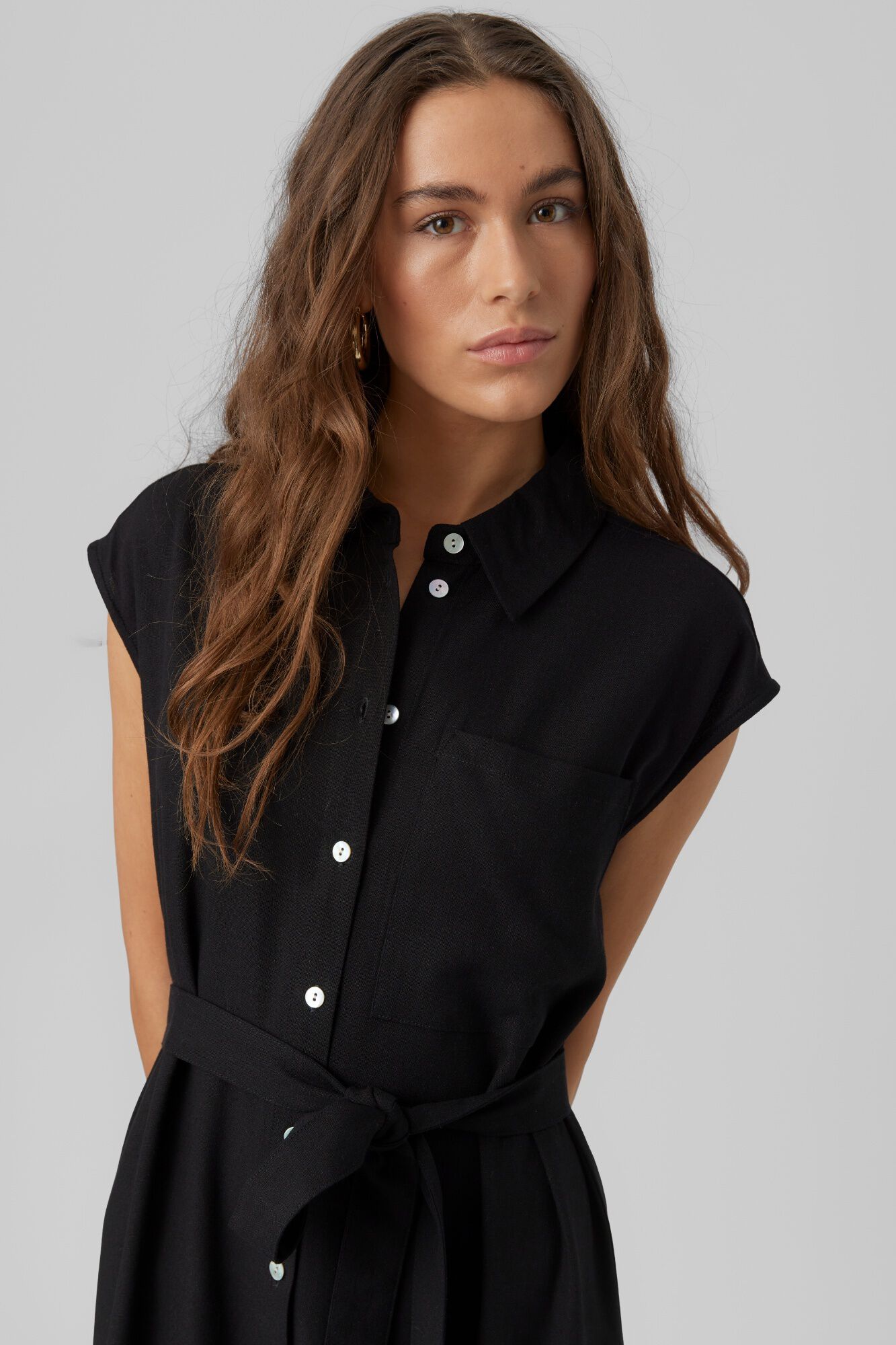 Vero Moda Vestido 7/8 camiseiro