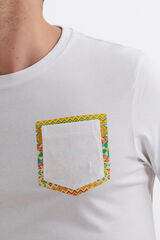 Williot Camiseta com bolso e detalhe étnico Branco