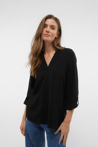 Cortefiel Long-sleeved adjustable top Black