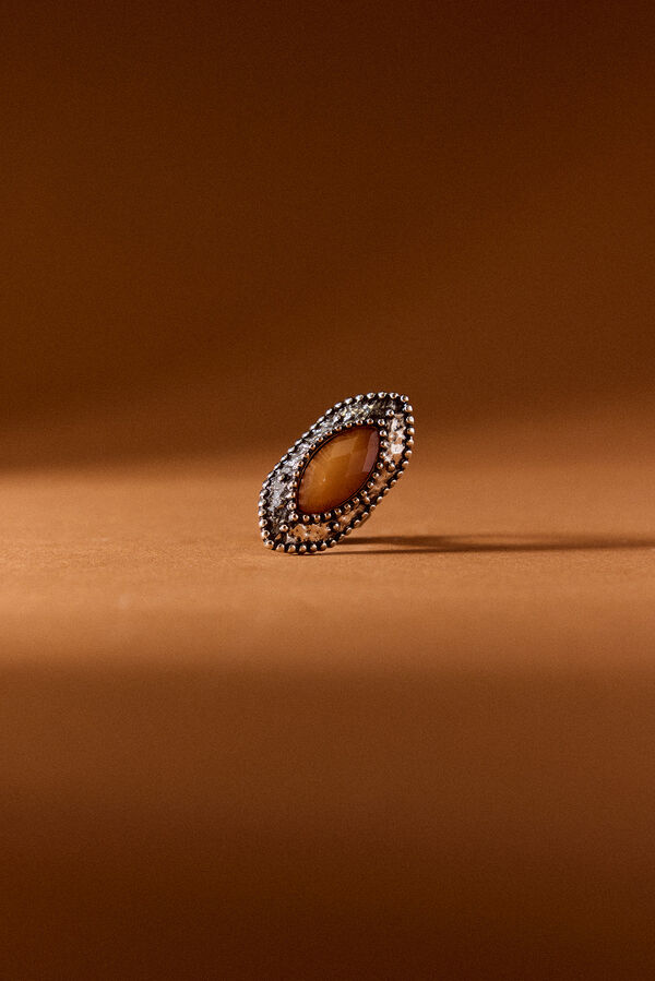 Slowlove Anillo piedra Gris