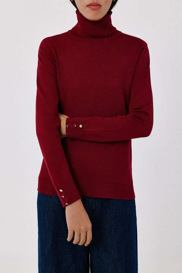 Cortefiel Camisola de gola alta Vermelho