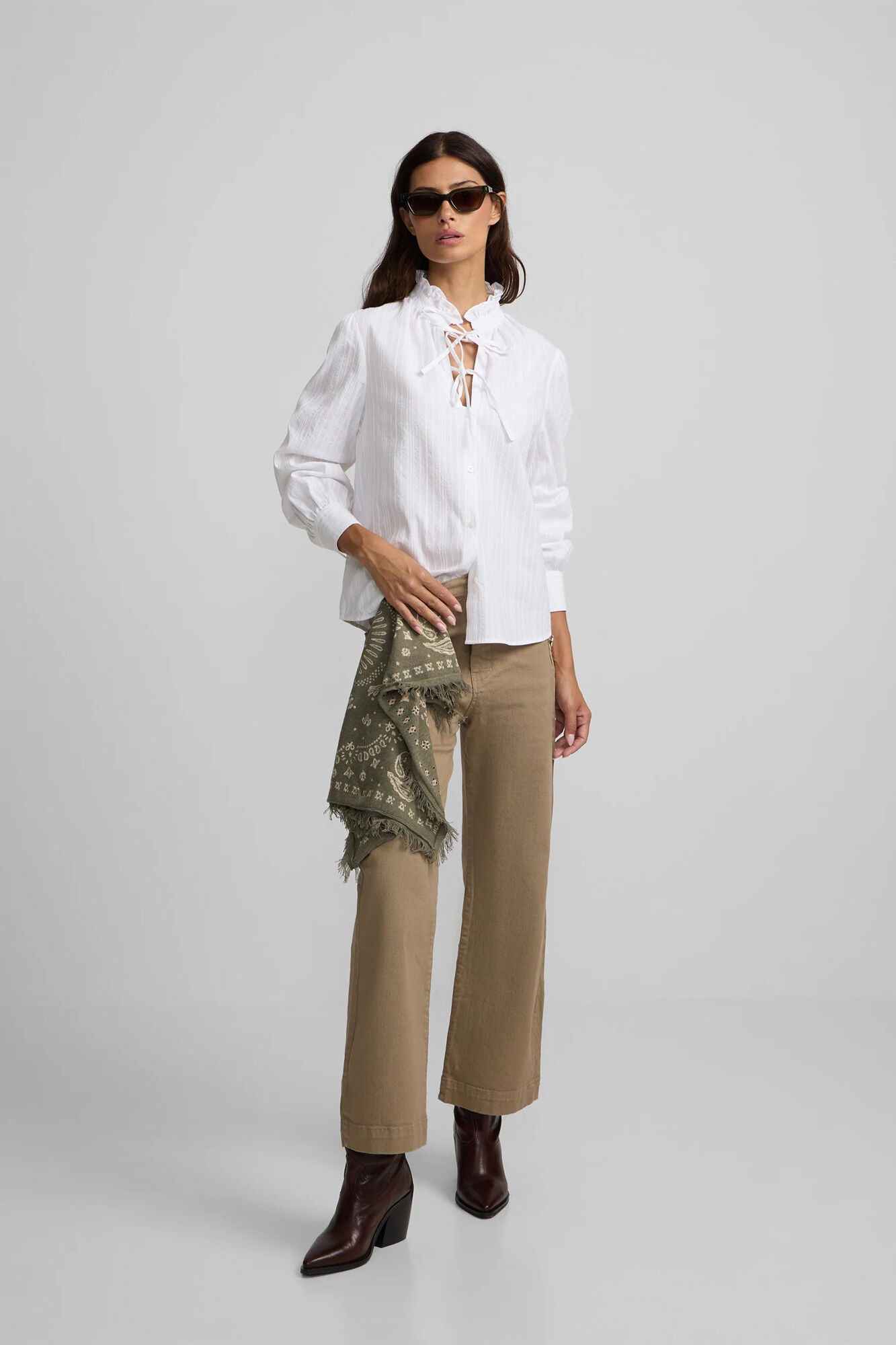 Silbon Cal&ccedil;a culotte estilo marinheiro denim