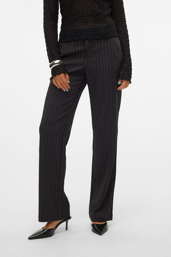 Vero Moda Calça de terno listradas Preto