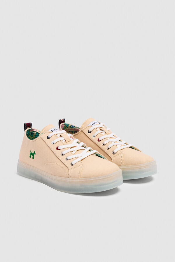 Williot Ethnic canvas trainers Beige