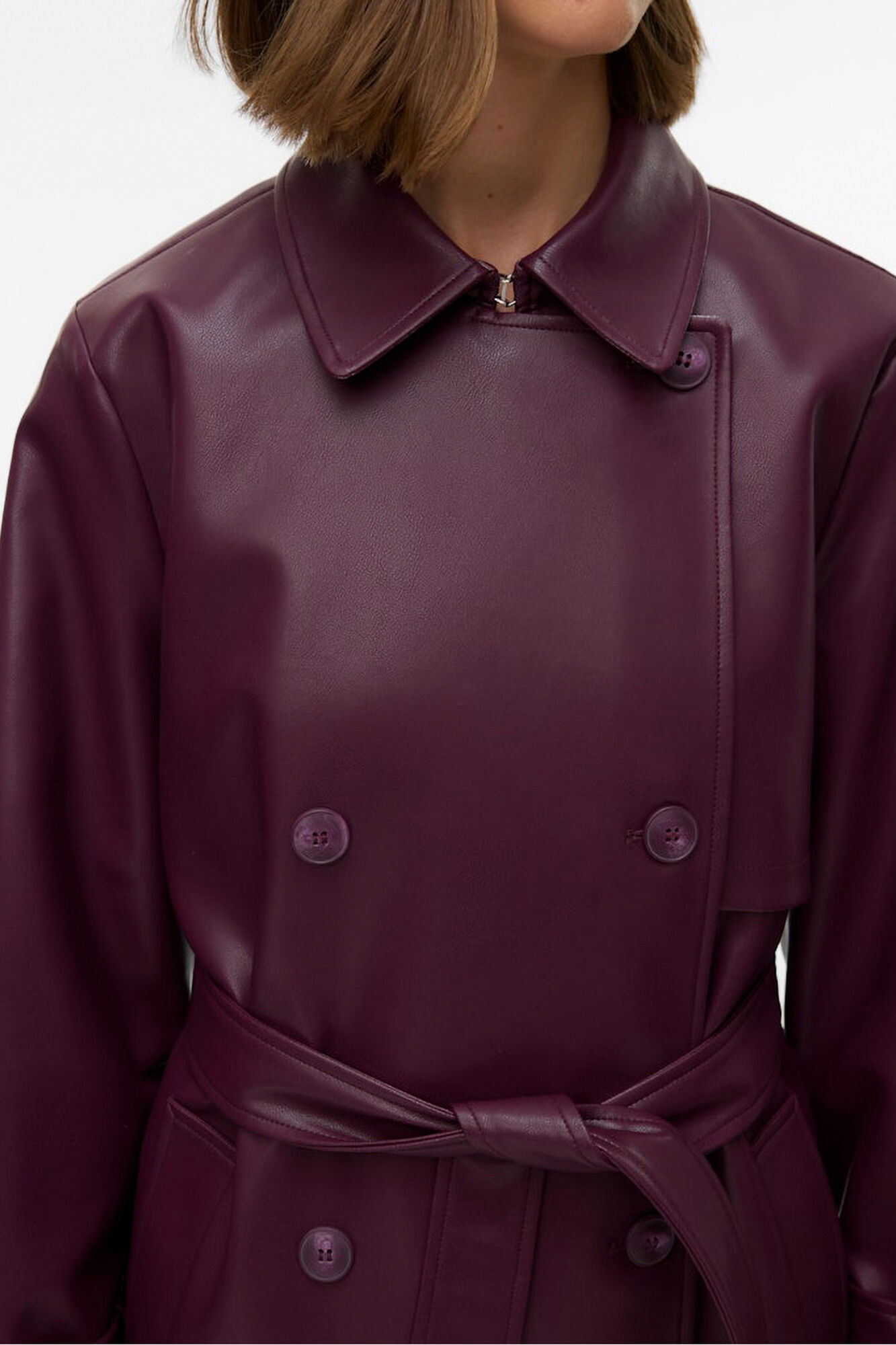 Vero Moda Sobretudo longo de trench sint&eacute;tico