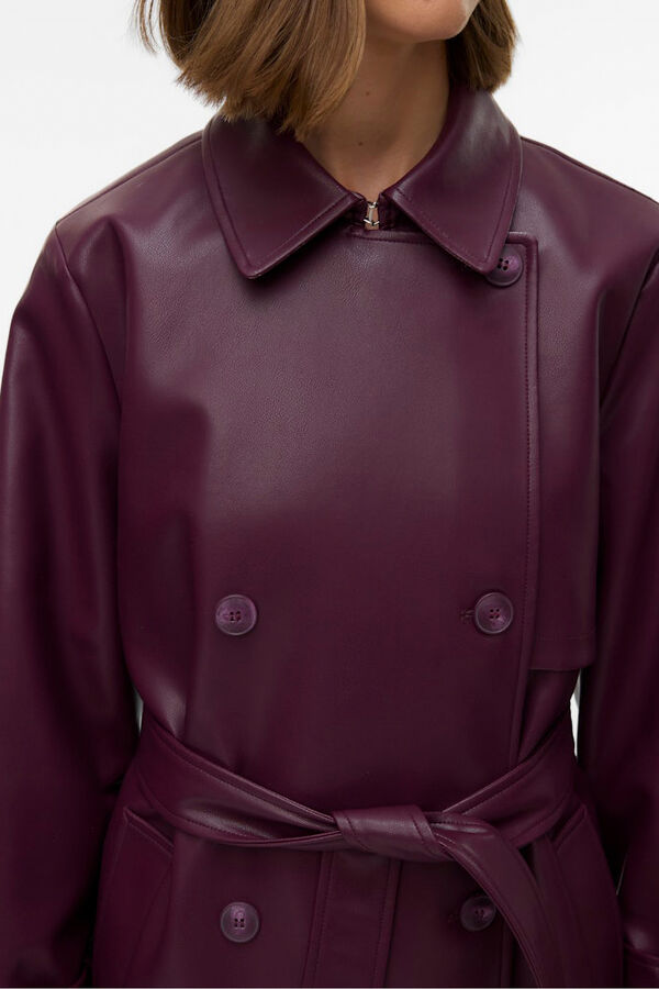Vero Moda Sobretudo longo de trench sintético Roxo
