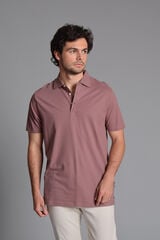 Cortefiel Washed cotton polo shirt Coral