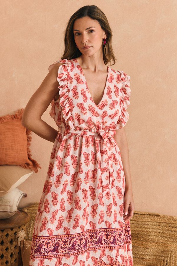 Pol&iacute;n Et Moi Vestido motivos Coral Coral