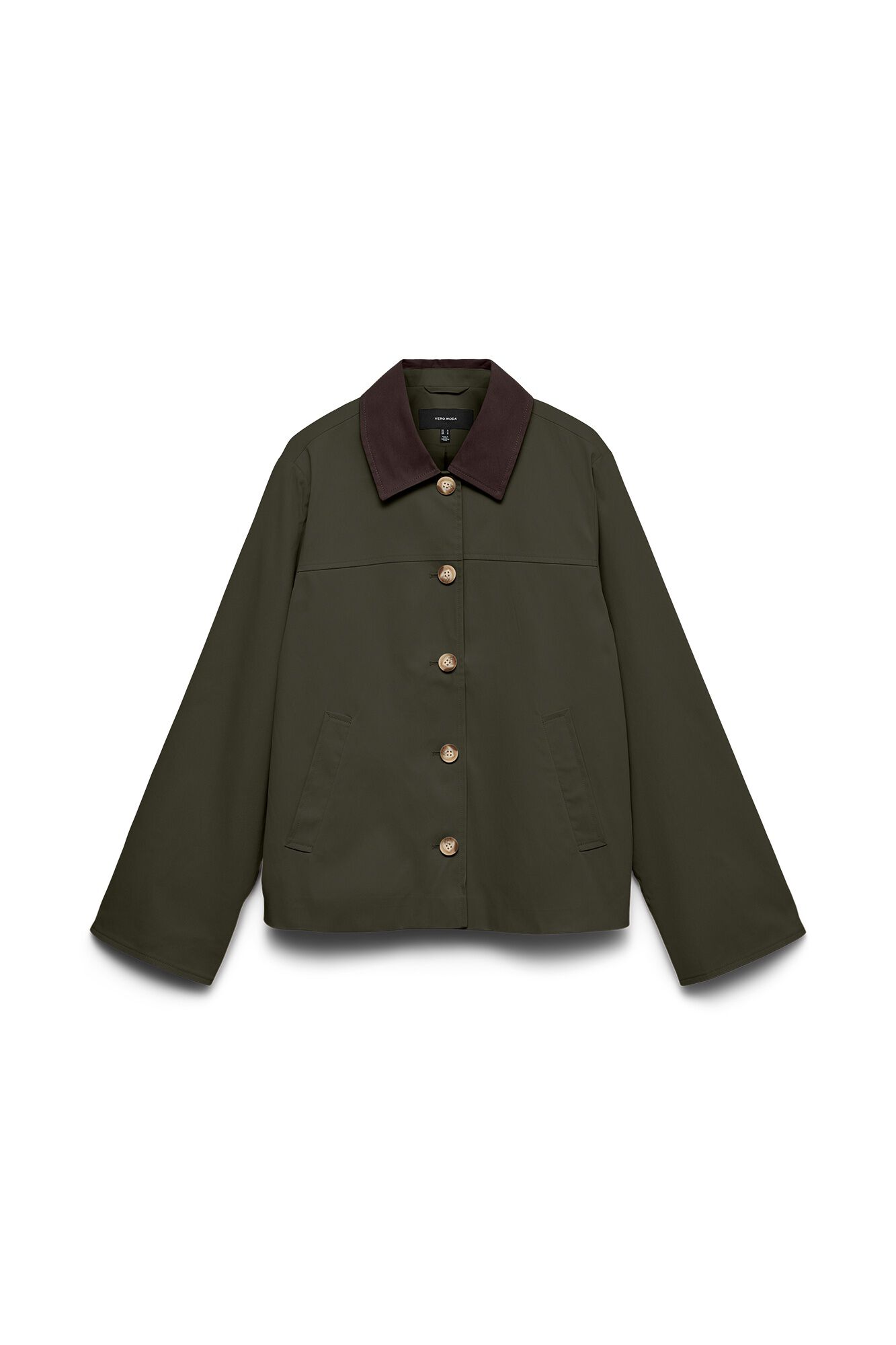 Vero Moda Gabardina com gola em contraste