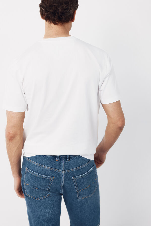 Cortefiel Pearl graphic T-shirt White