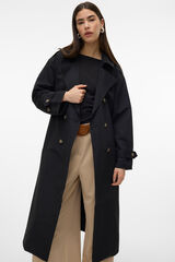 Vero Moda Gabardina larga básica Negro