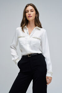 Salsa Jeans Camisa de satén en tweed