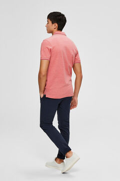 Cortefiel Short-sleeved polo shirt Red