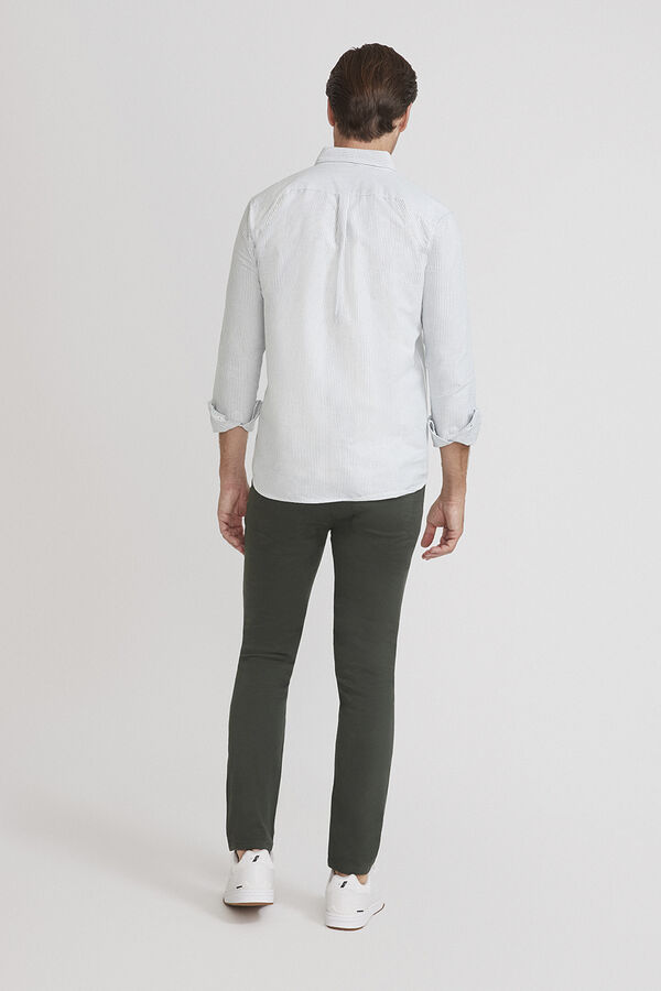 Street Monkey Camisa oxford riscas Cinzento