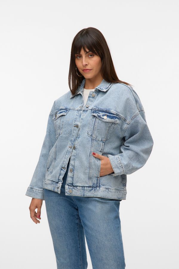 Vero Moda Curve Casaco de ganga tamanho grande Azul