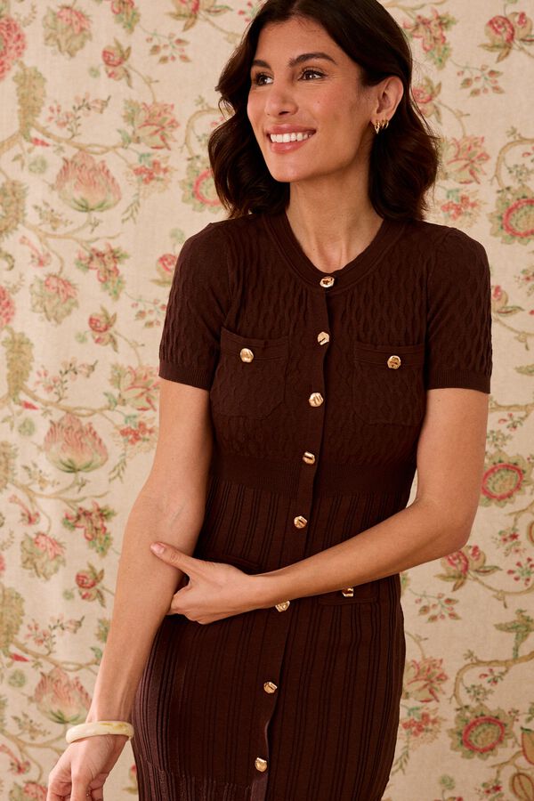 Pol&iacute;n Et Moi Vestido de malha Romina Castanho