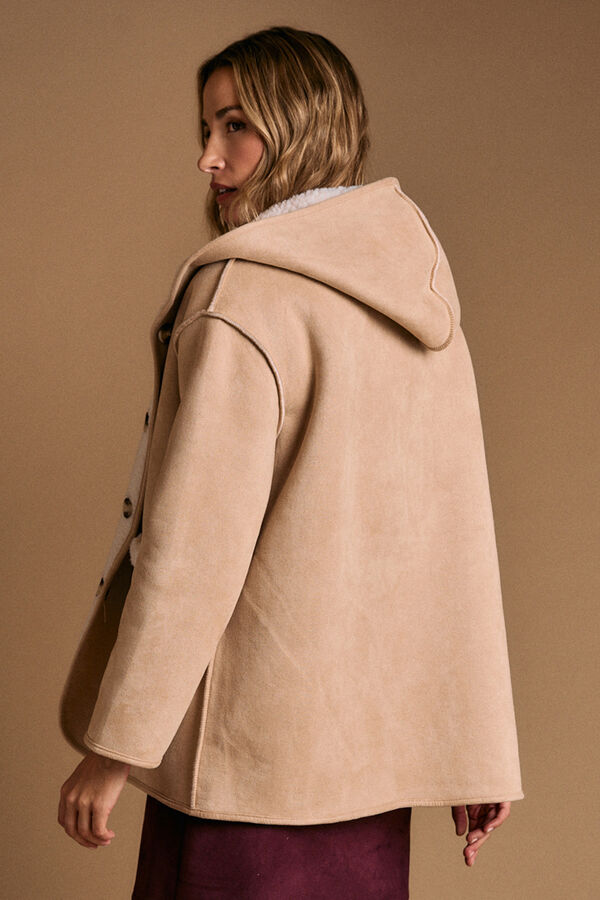 Polín Et Moi Sobretudo de borrego Mariale Ecru