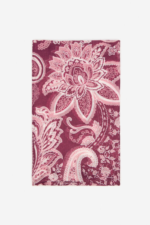 Cortefiel Ethnic print scarf Purple