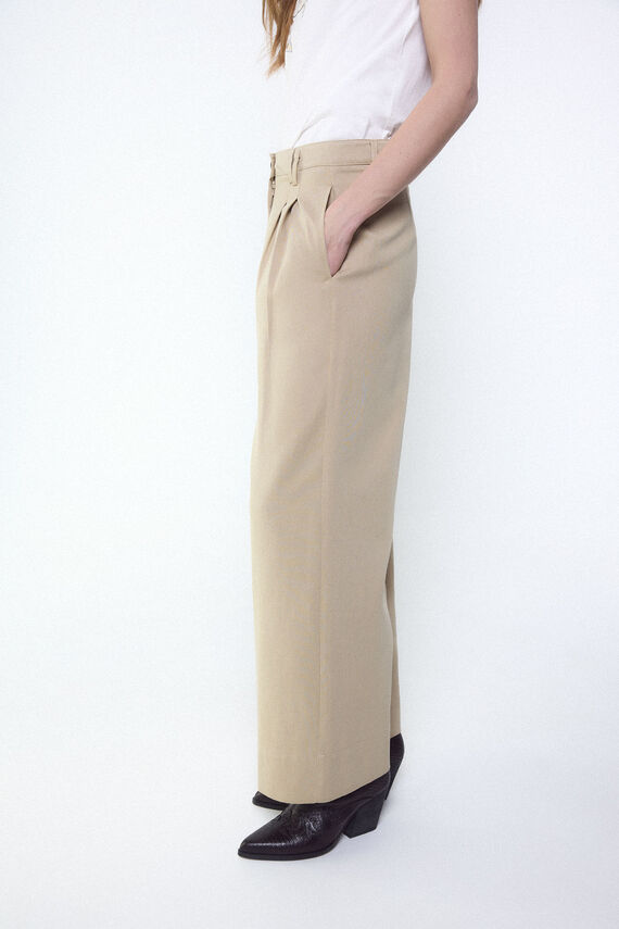 Pantalón tobillero ancho