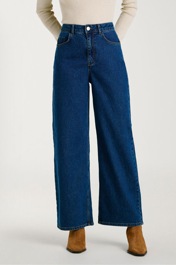 Vila Calça calça 7/8 de cintura alta Azul