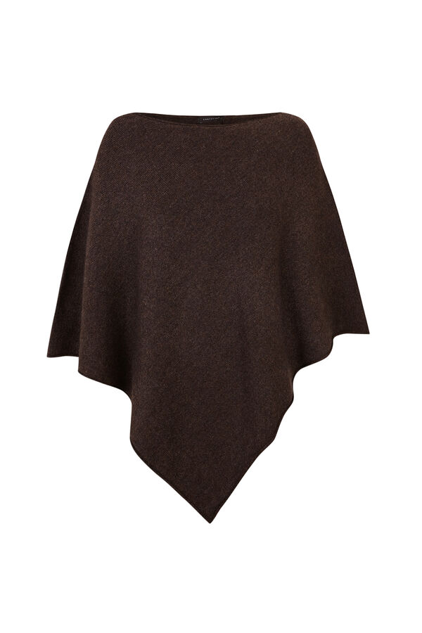 Cortefiel Soft touch poncho Dark brown