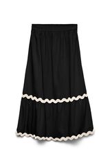 Vero Moda Saia comprida com detalhes bordados Preto