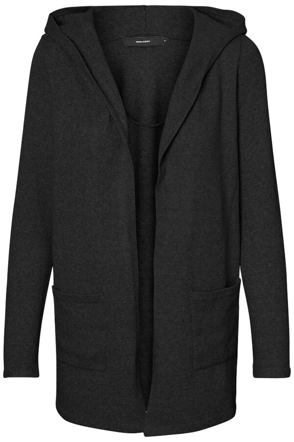 Vero Moda Curve Casaco de malha com capuz tamanho grande  Preto