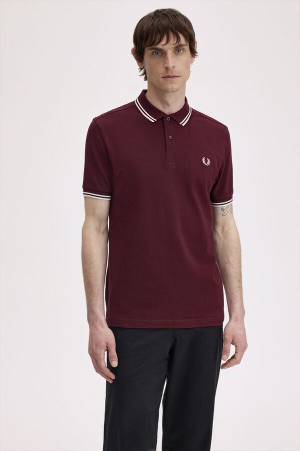 Fred Perry Fred Perry two-tone polo shirt Maroon