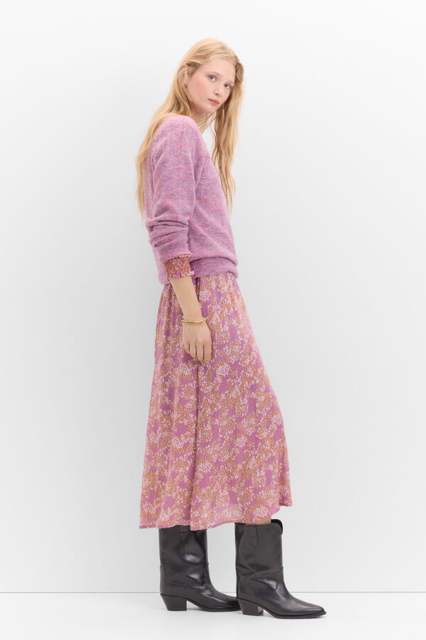 Cortefiel Openwork yoke jumper Lilac