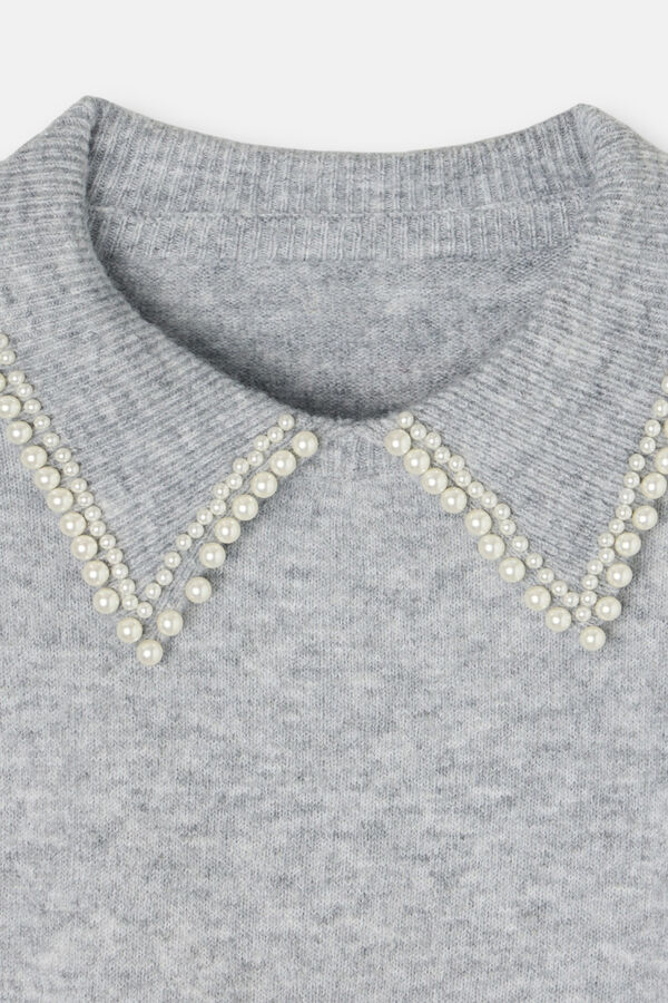 Silbon Camisola de gola polo Cinzento