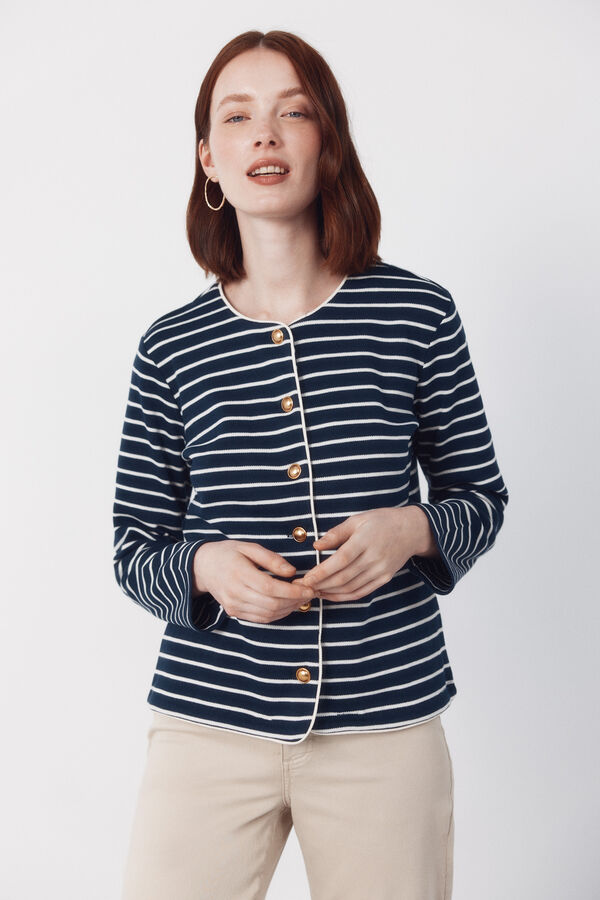 Cortefiel Rebeca vivo contraste Estampado azul