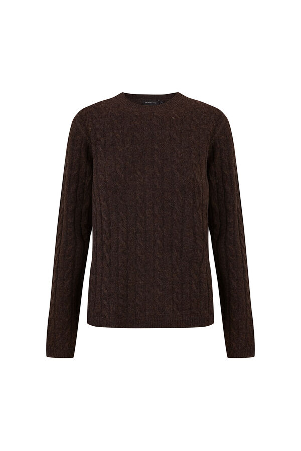 Cortefiel Camisola soft touch oitos Castanho