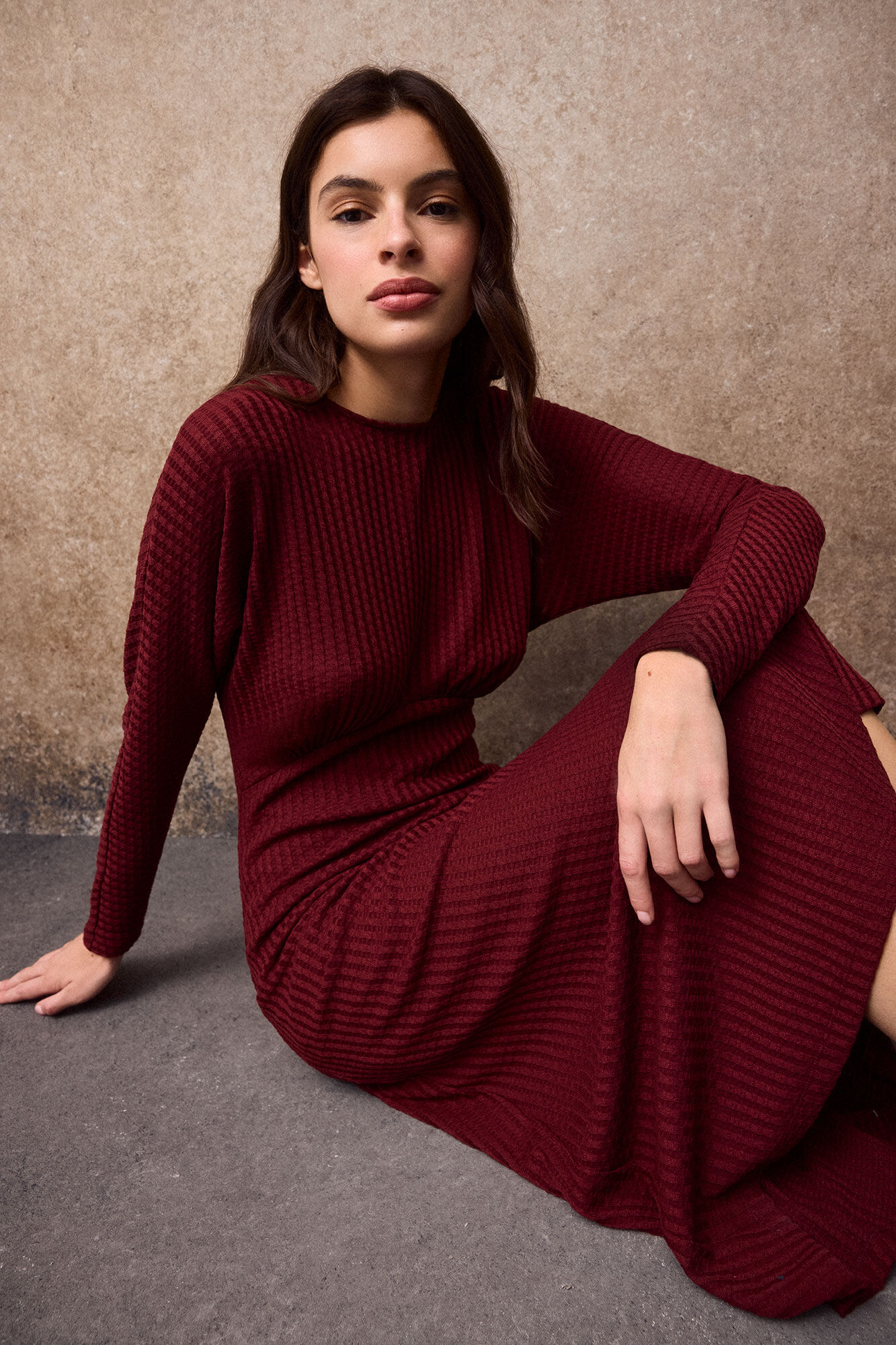 Slowlove Vestido com estrutura manga morcego
