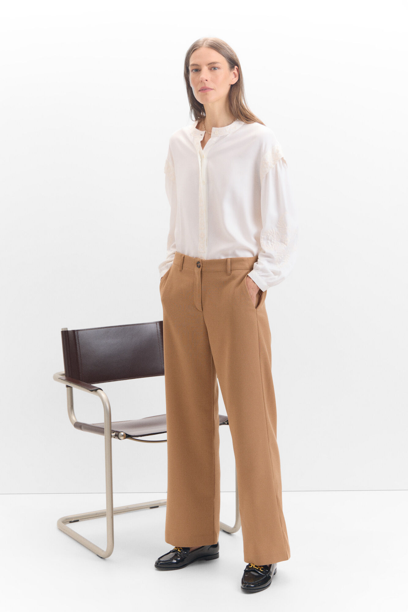 Camisa bordada Women s blouses Cortefiel